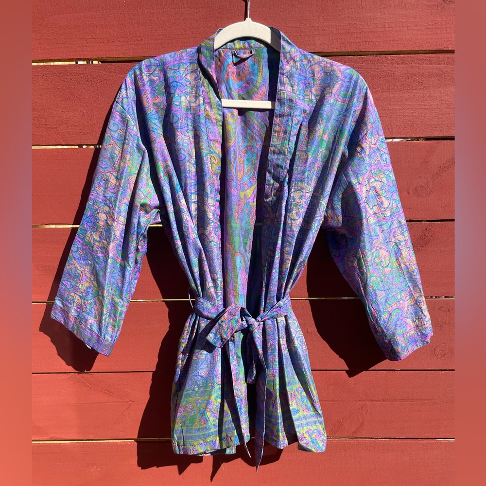 Vintage Sari Kimono Robe